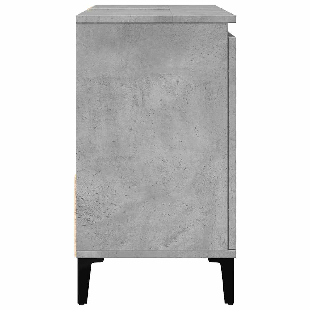 Waschbeckenunterschrank Betongrau 65x33x60 cm Holzwerkstoff