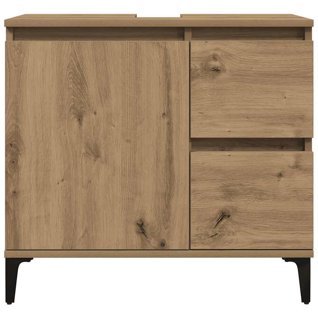 Waschbeckenunterschrank Artisan-Eiche 65x33x60 cm Holzwerkstoff