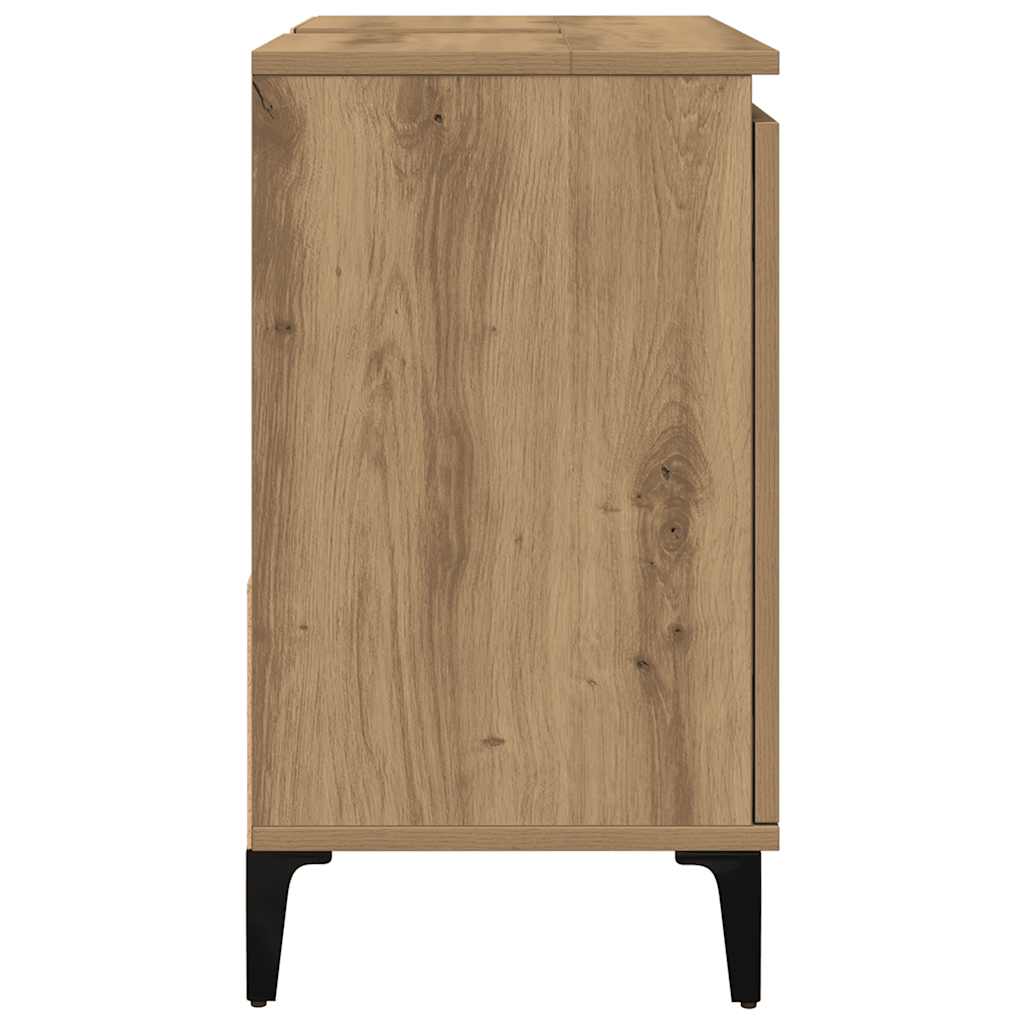 Waschbeckenunterschrank Artisan-Eiche 65x33x60 cm Holzwerkstoff