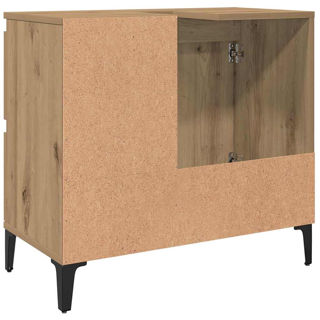 Waschbeckenunterschrank Artisan-Eiche 65x33x60 cm Holzwerkstoff