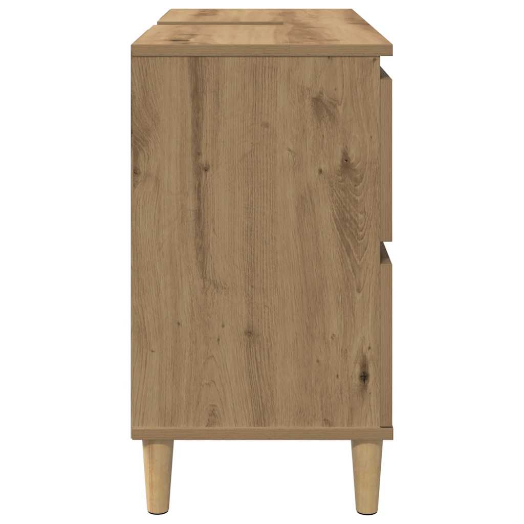 Waschbeckenunterschrank Artisan-Eiche 80x33x60 cm Holzwerkstoff