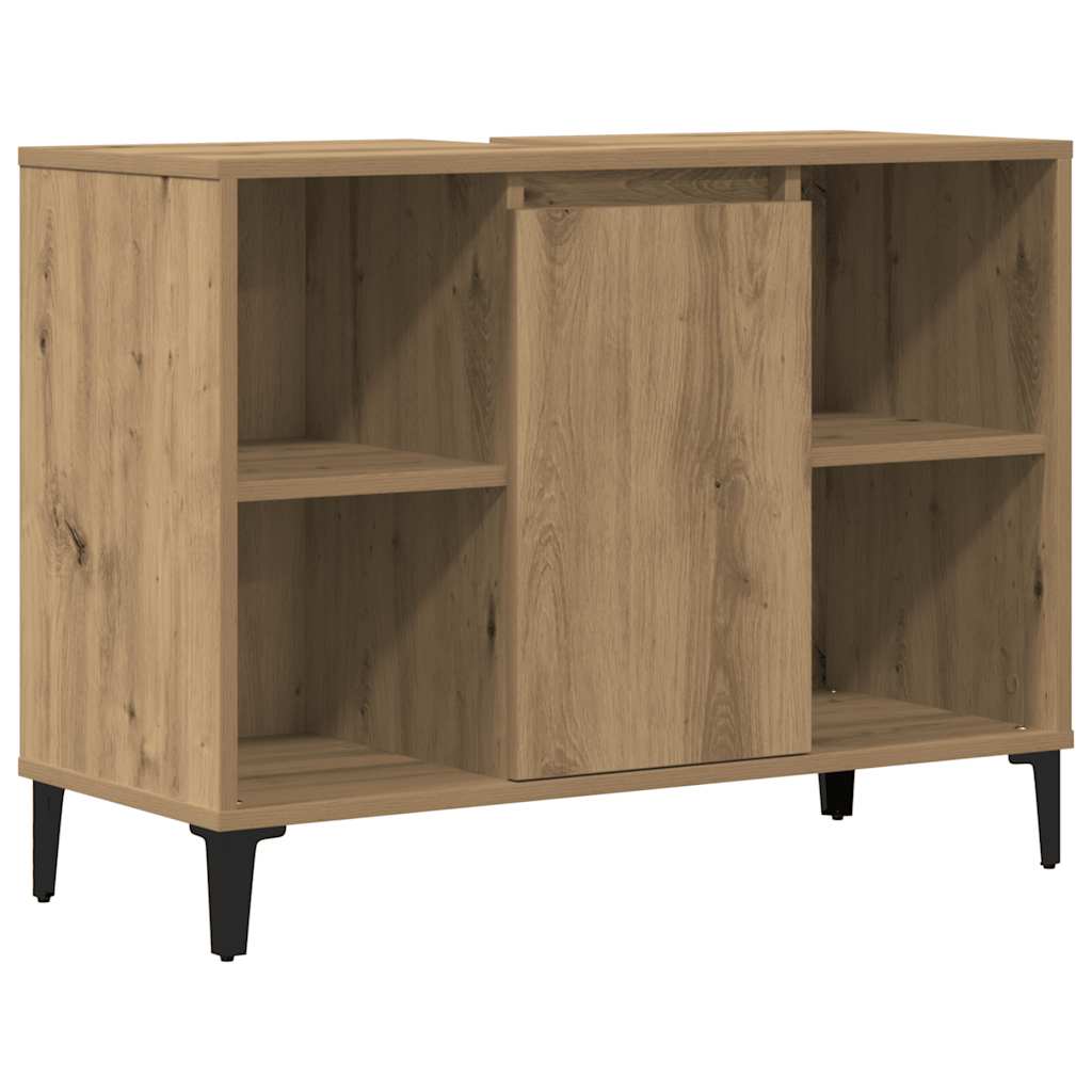 Waschbeckenunterschrank Artisan-Eiche 80x33x60 cm Holzwerkstoff
