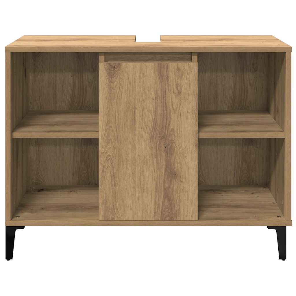 Waschbeckenunterschrank Artisan-Eiche 80x33x60 cm Holzwerkstoff