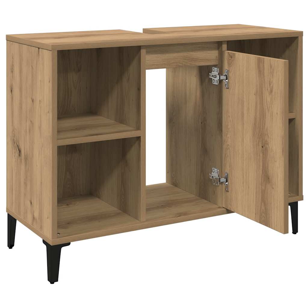 Waschbeckenunterschrank Artisan-Eiche 80x33x60 cm Holzwerkstoff
