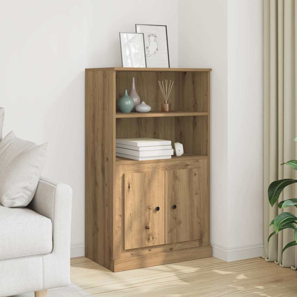 Highboard Artisan-Eiche 60x35,5x103,5 cm Holzwerkstoff