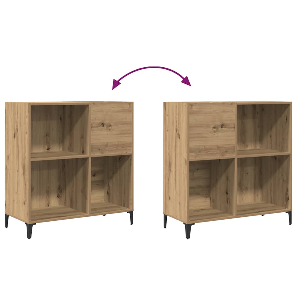 Plattenschrank Artisan-Eiche 84,5x38x89 cm Holzwerkstoff
