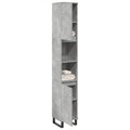 Badschrank Betongrau 30x30x190 cm Holzwerkstoff