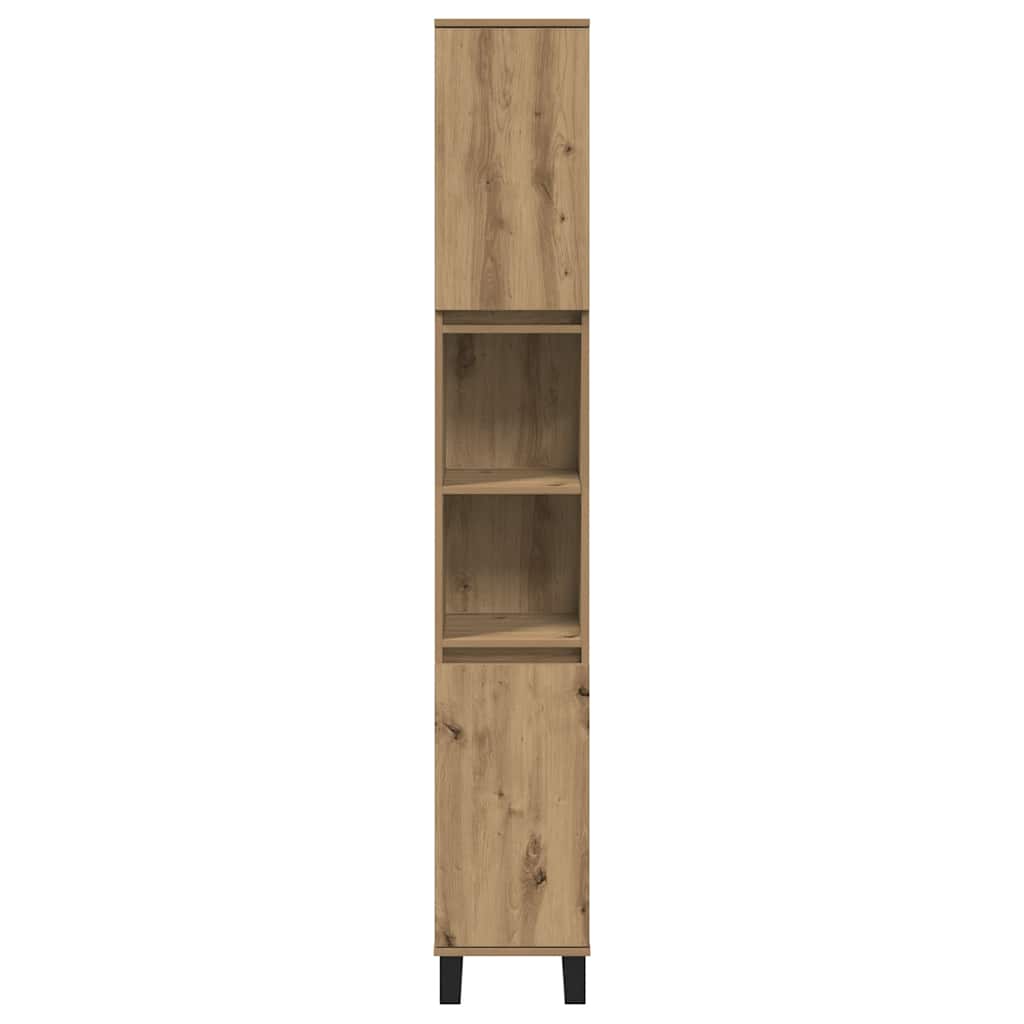 Badschrank Artisan-Eiche 30x30x190 cm Holzwerkstoff