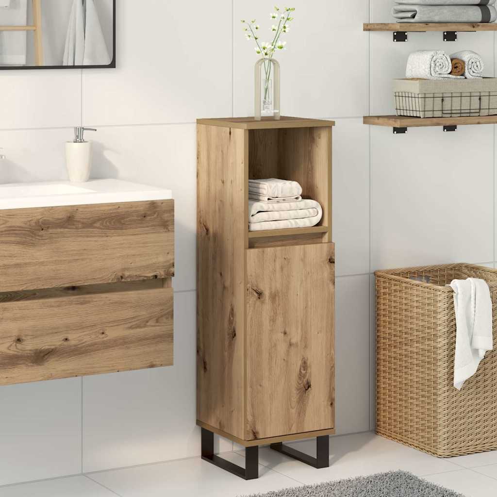 Badschrank Artisan-Eiche 30x30x100 cm Holzwerkstoff