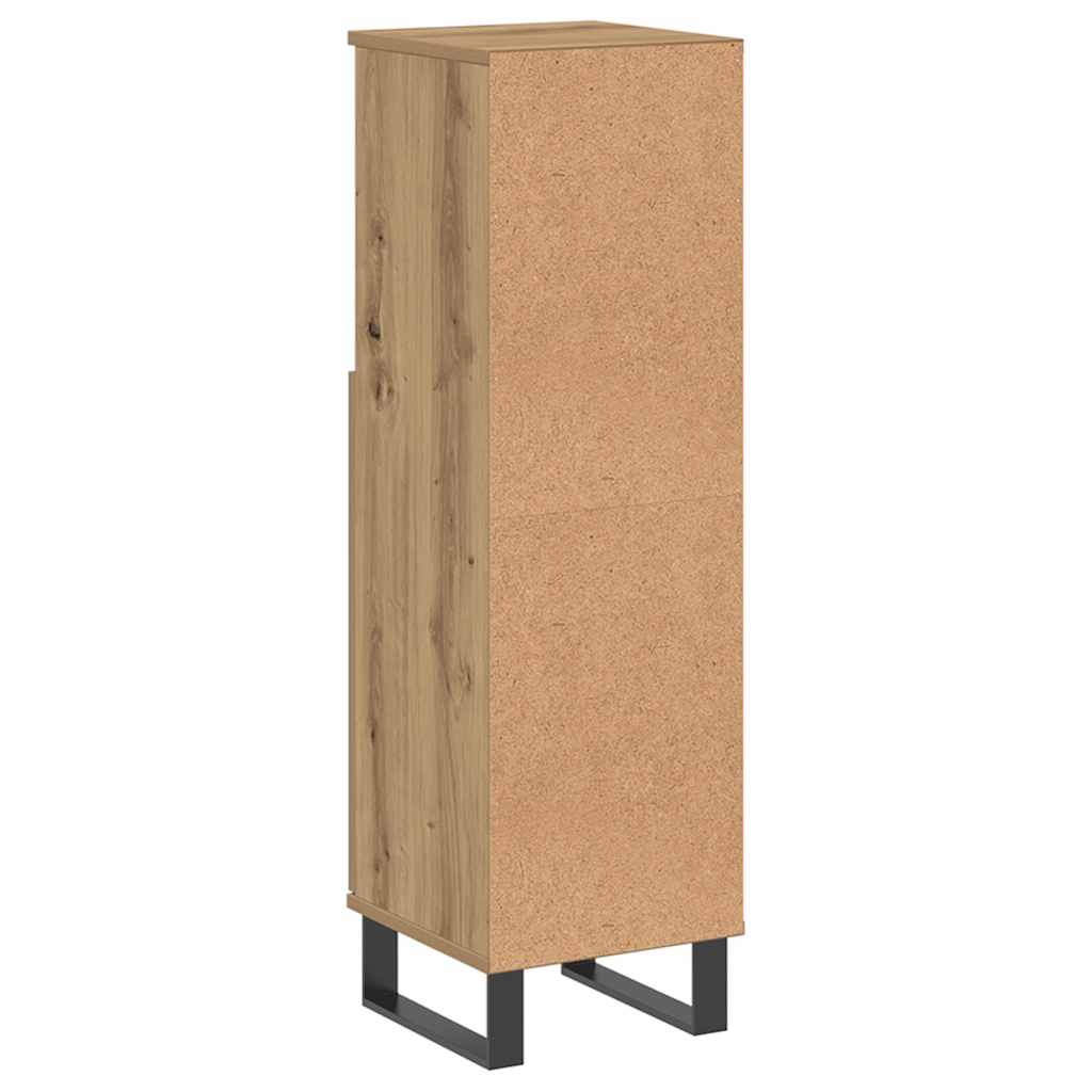 Badschrank Artisan-Eiche 30x30x100 cm Holzwerkstoff