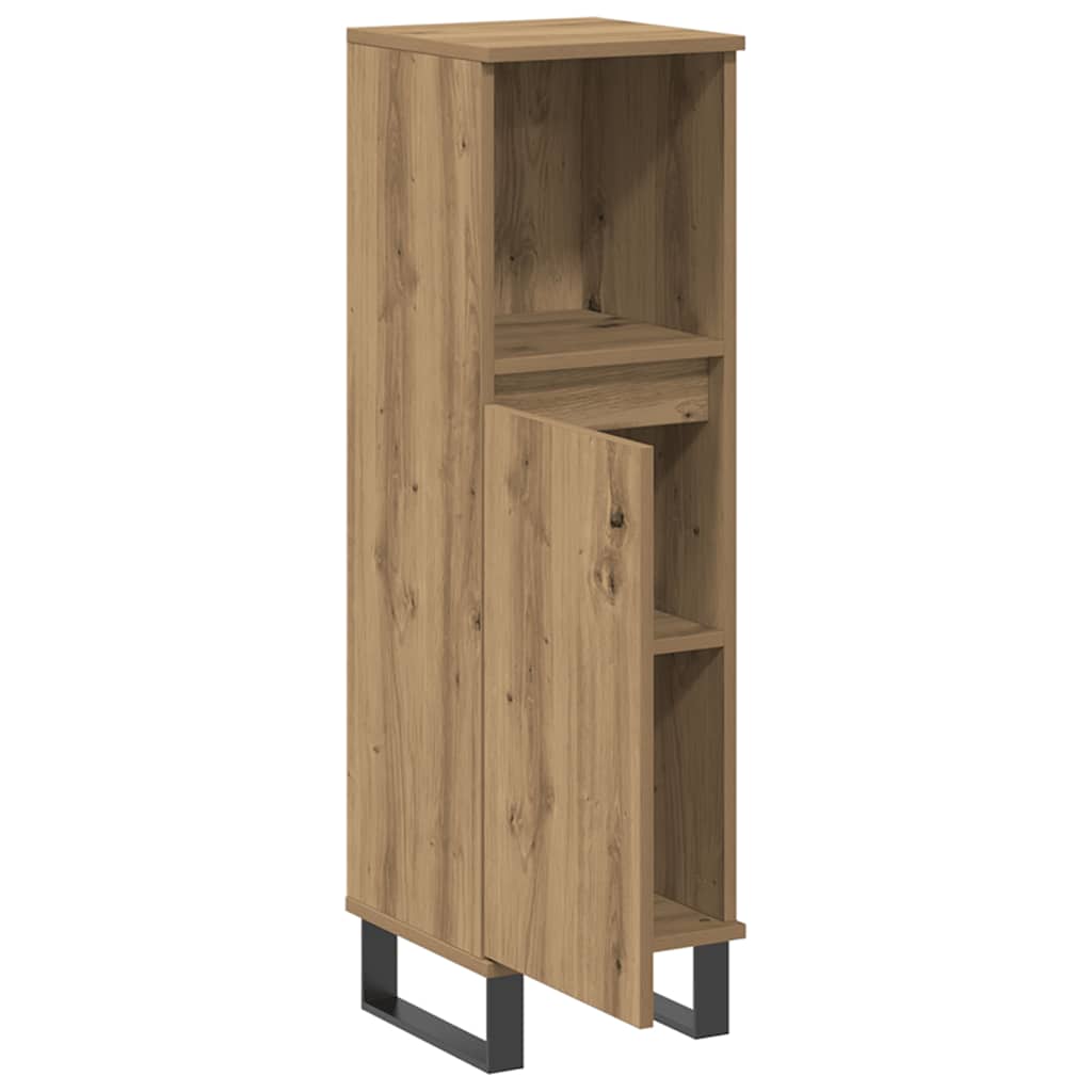 Badschrank Artisan-Eiche 30x30x100 cm Holzwerkstoff