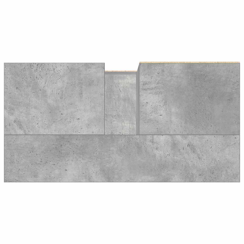 Badschrank Betongrau 65x33x60 cm Holzwerkstoff