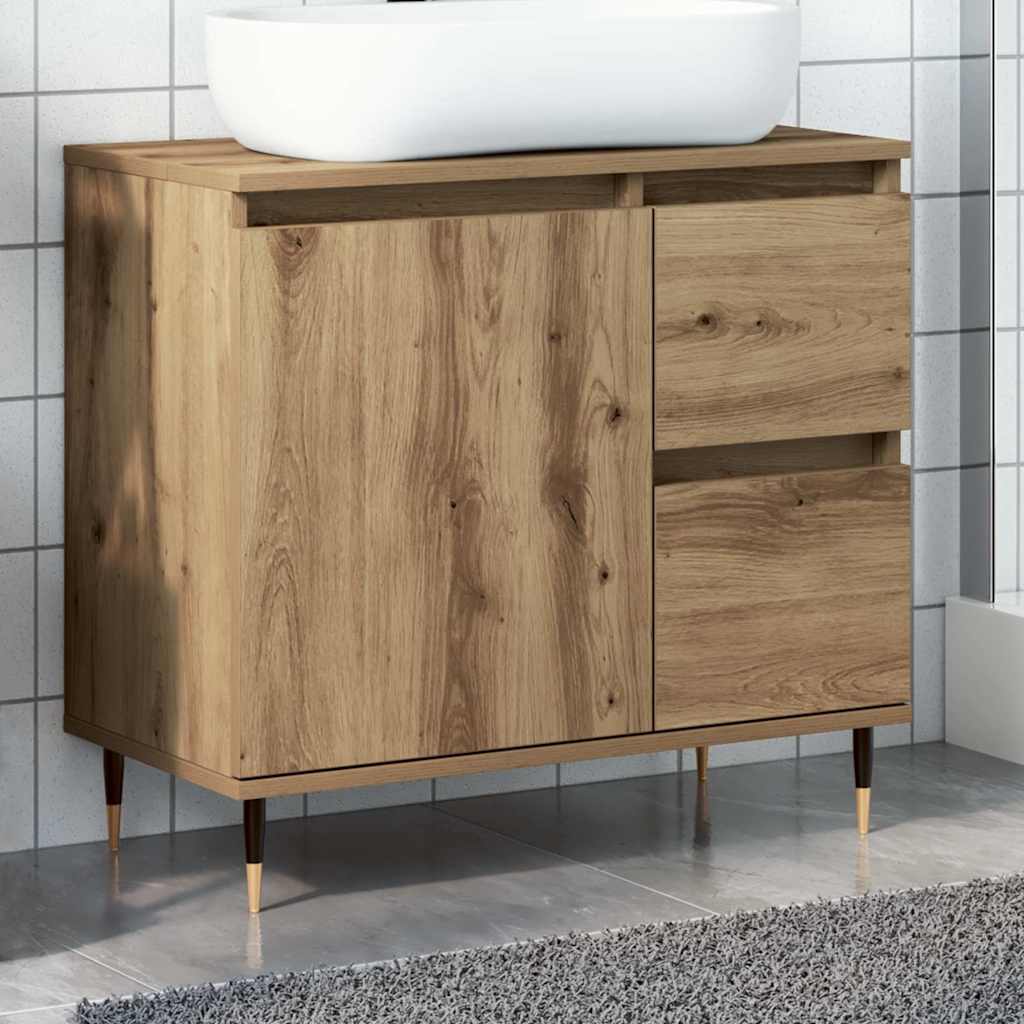 Badschrank Artisan-Eiche 65x33x60 cm Holzwerkstoff