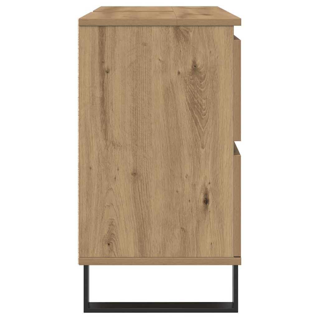 Waschbeckenunterschrank Artisan-Eiche 80x33x60 cm Holzwerkstoff