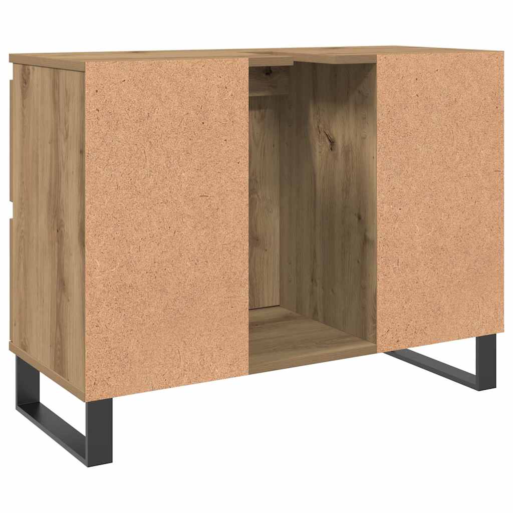 Waschbeckenunterschrank Artisan-Eiche 80x33x60 cm Holzwerkstoff