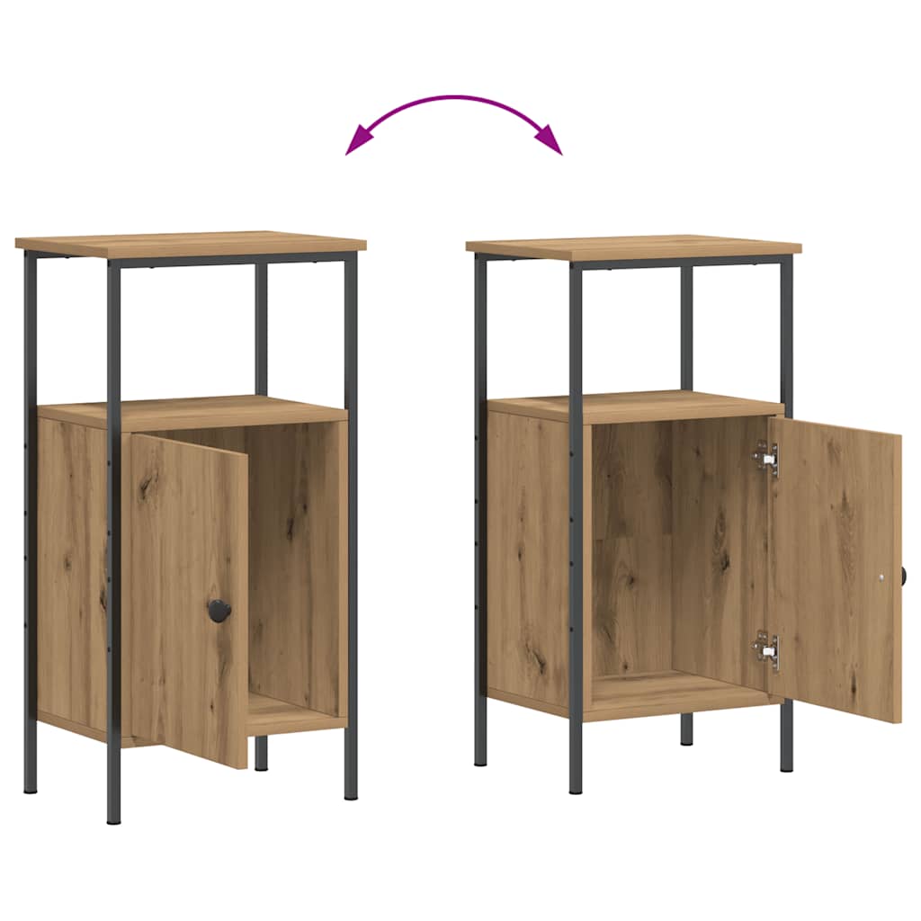 Nachttische 2 Stk. Artisan-Eiche 41x31x80 cm Holzwerkstoff