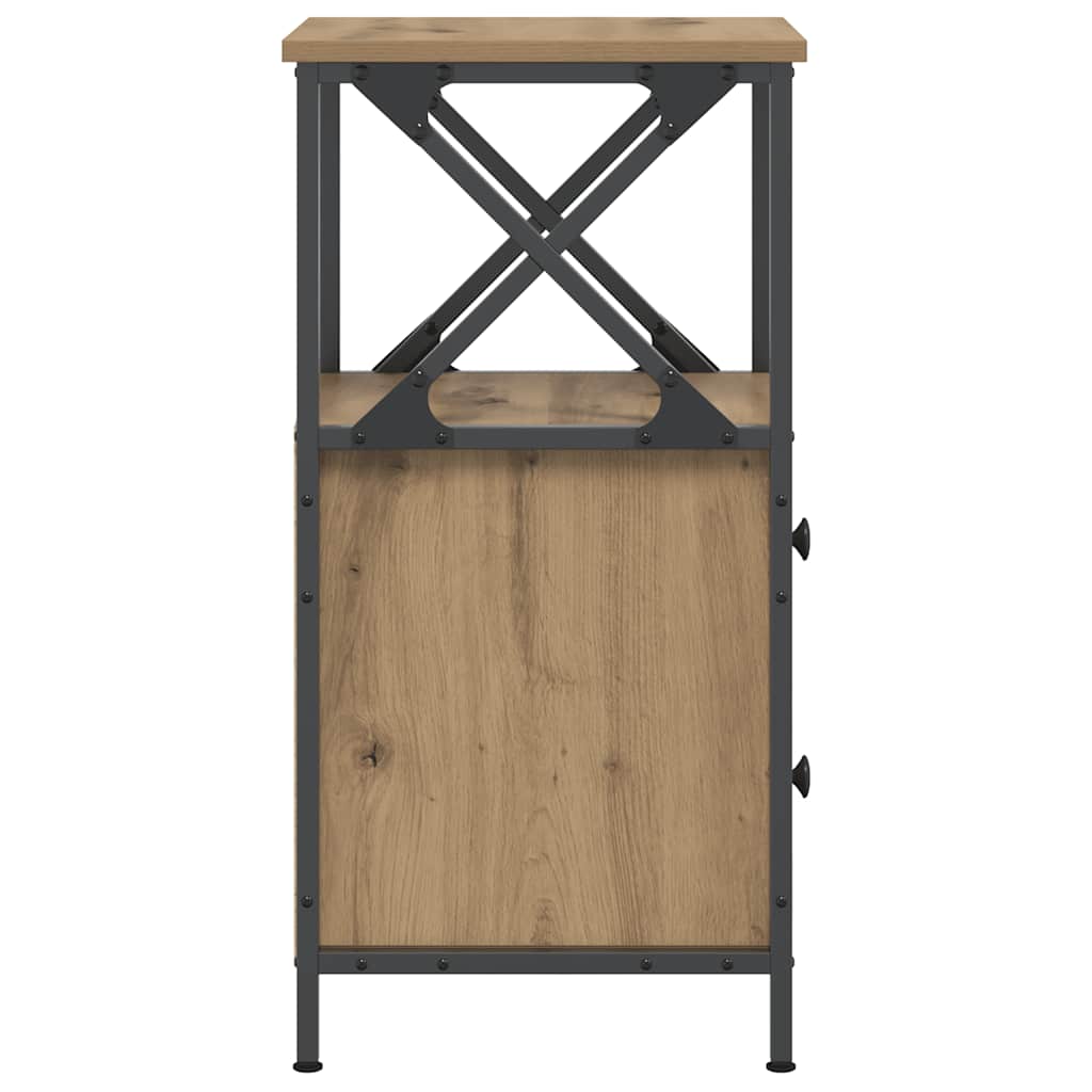 Nachttische 2 Stk. Artisan-Eiche 34x35,5x70 cm Holzwerkstoff