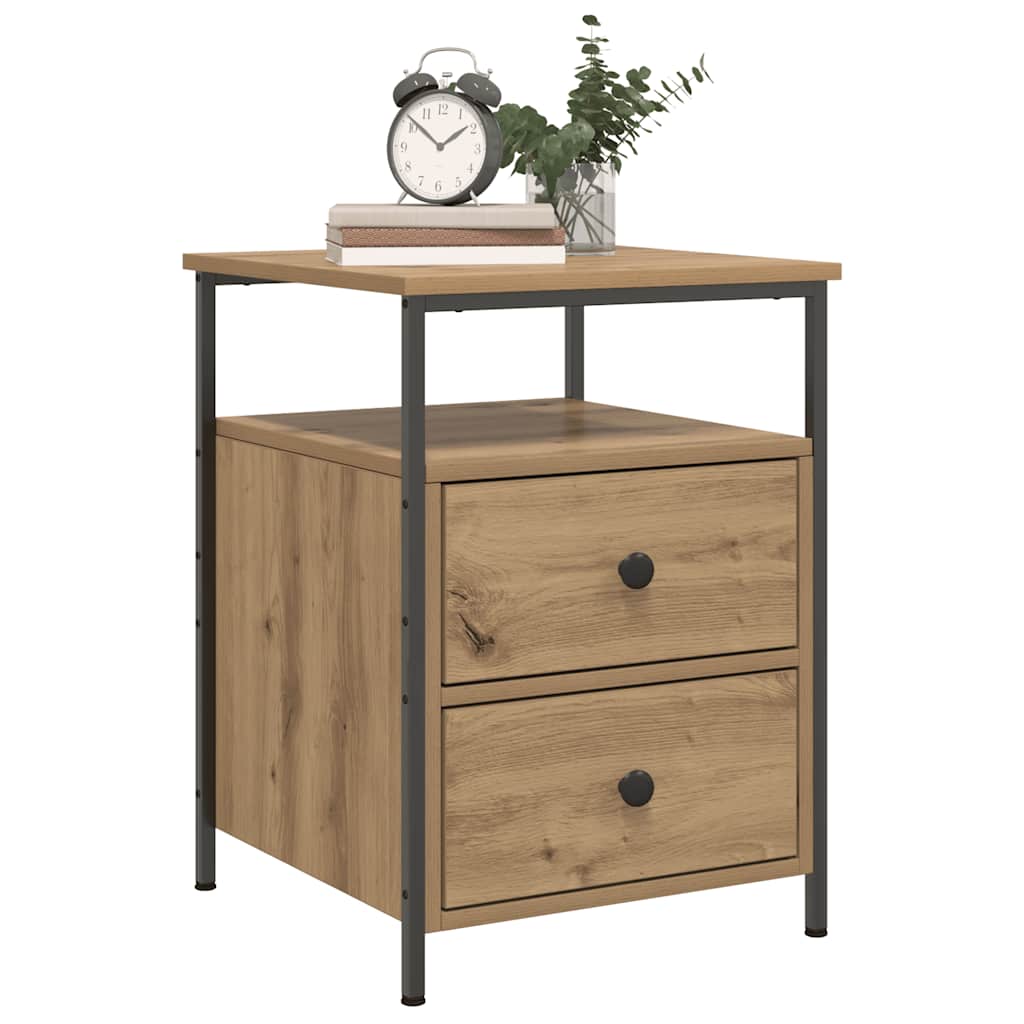 Nachttische 2 Stk. Artisan-Eiche 44x45x60 cm Holzwerkstoff
