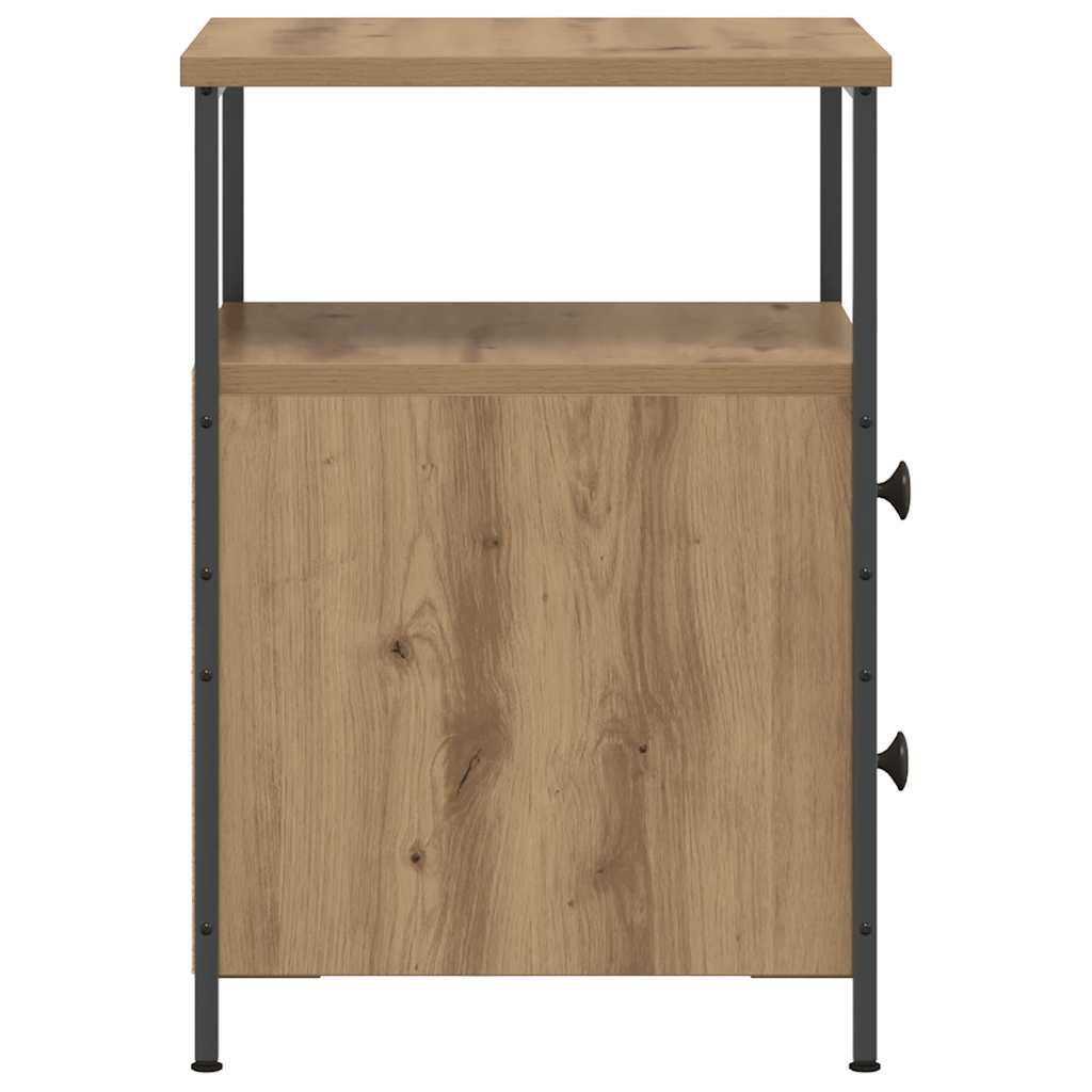 Nachttische 2 Stk. Artisan-Eiche 34x35,5x50 cm Holzwerkstoff
