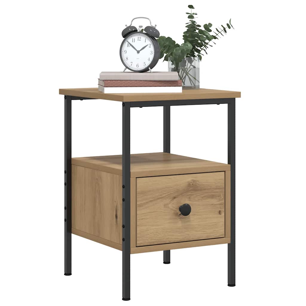 Nachttische 2 Stk. Artisan-Eiche 34x36x50 cm Holzwerkstoff