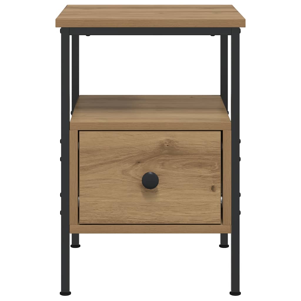 Nachttische 2 Stk. Artisan-Eiche 34x36x50 cm Holzwerkstoff