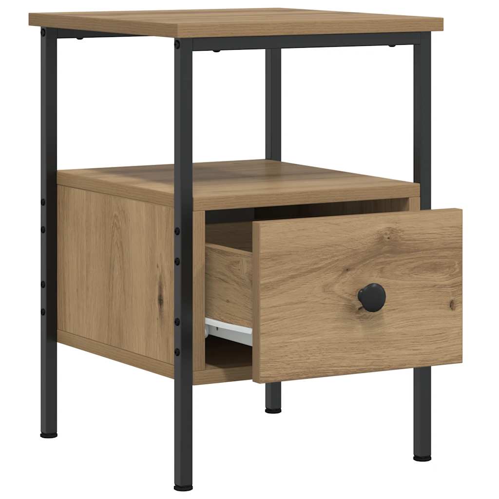 Nachttische 2 Stk. Artisan-Eiche 34x36x50 cm Holzwerkstoff