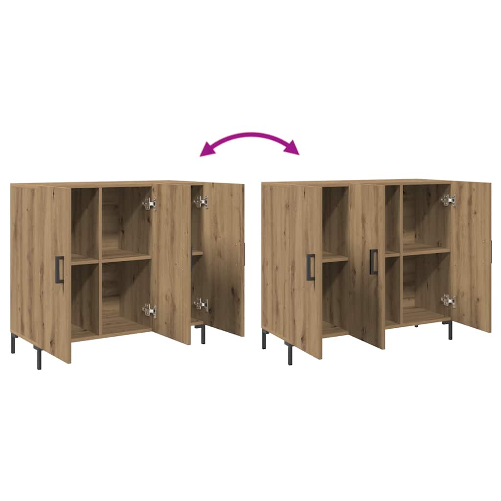 Sideboard Artisan-Eiche 90x34x80 cm Holzwerkstoff