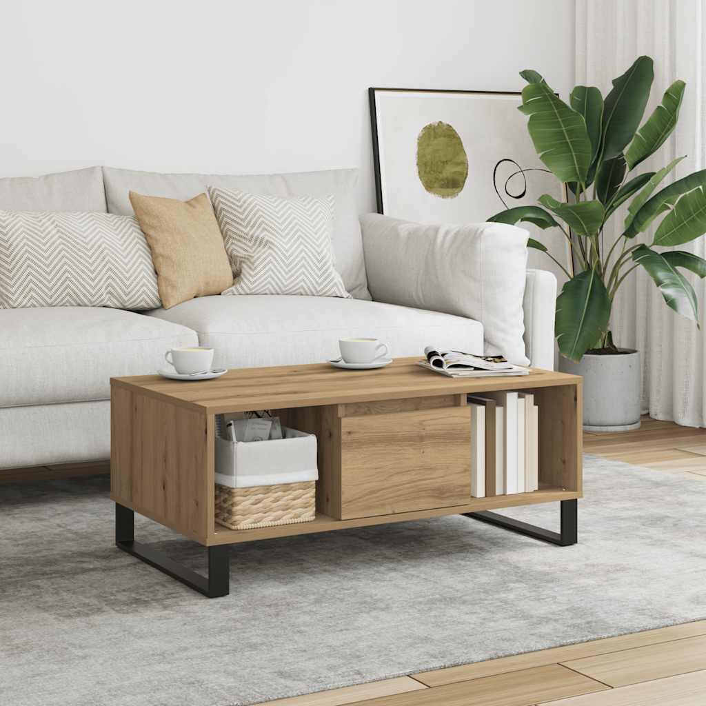 Couchtisch Artisan-Eiche 90x50x36,5 cm Holzwerkstoff