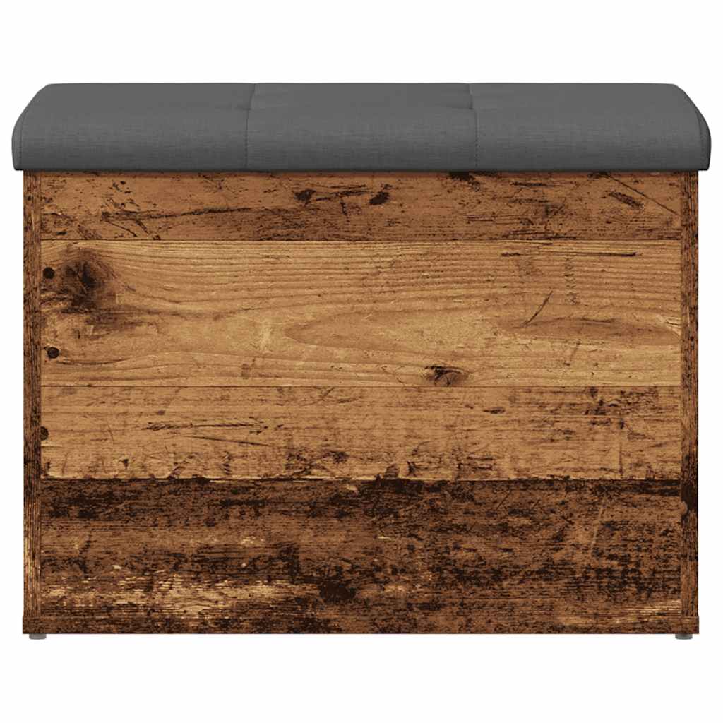 Sitzbank mit Stauraum Altholz-Optik 62x42x45 cm Holzwerkstoff