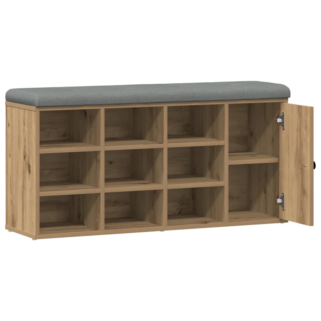 Schuhbank Artisan-Eiche 102x32x50 cm Holzwerkstoff