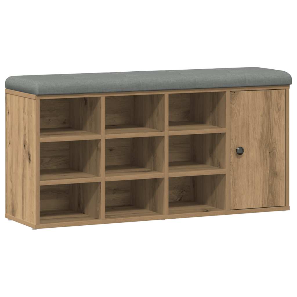 Schuhbank Artisan-Eiche 102x32x50 cm Holzwerkstoff
