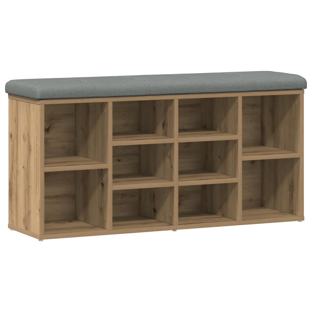 Schuhbank Artisan-Eiche 102x32x50 cm Holzwerkstoff