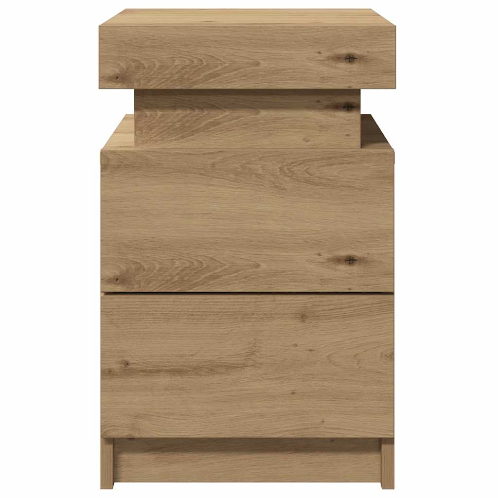 LED-Nachttisch Artisan-Eiche 35x39x55 cm Holzwerkstoff