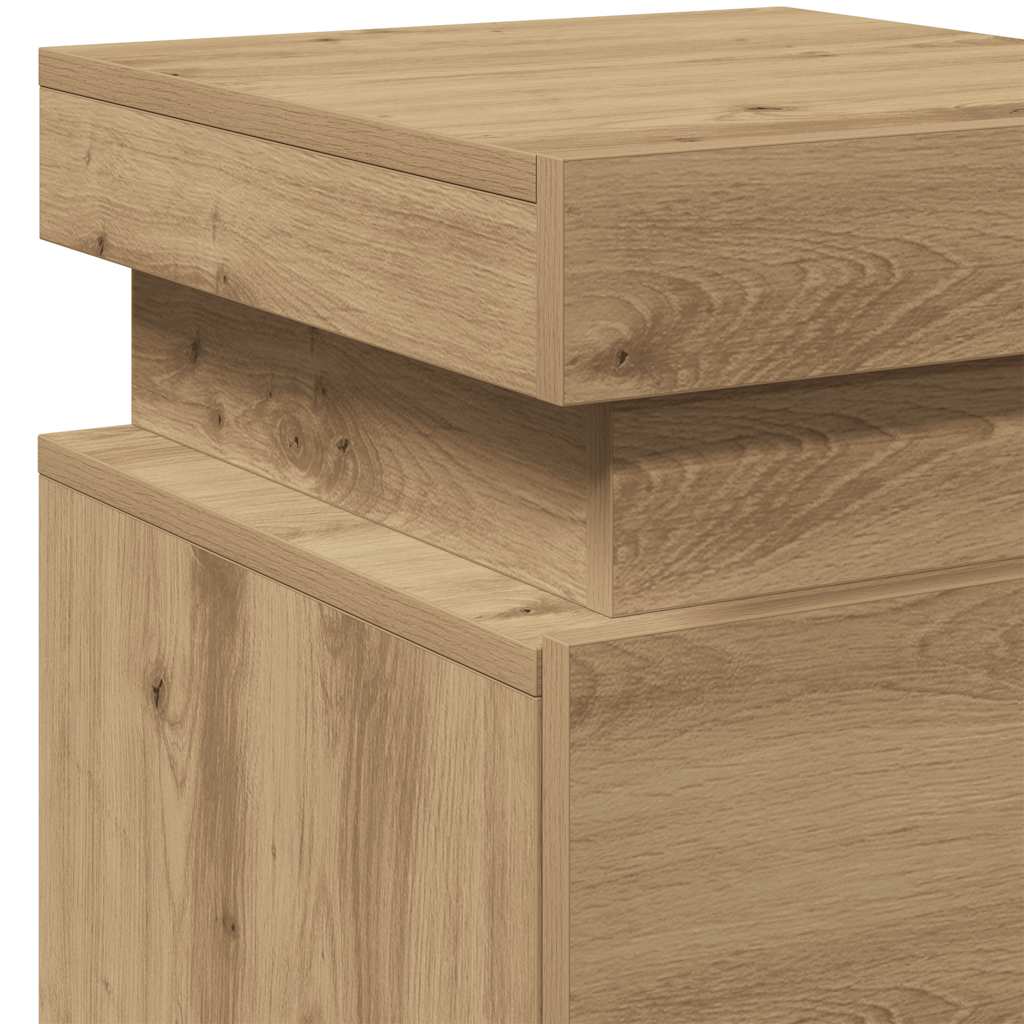 LED-Nachttisch Artisan-Eiche 35x39x55 cm Holzwerkstoff