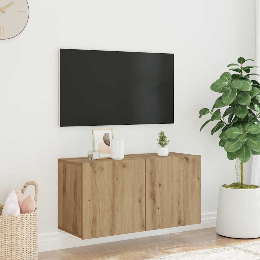 TV-Wandschrank Artisan-Eiche 80x30x41 cm