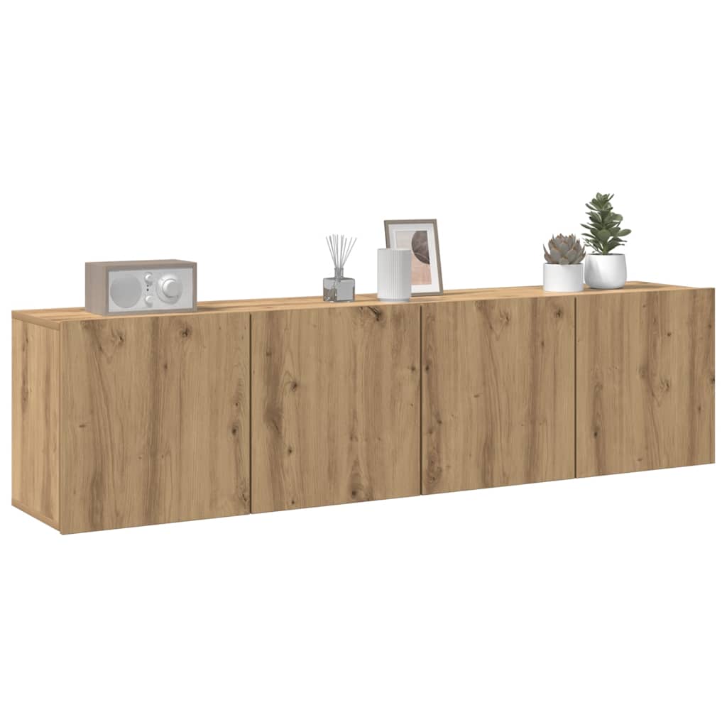 TV-Wandschränke 2 Stk. Artisan-Eiche 80x30x41 cm
