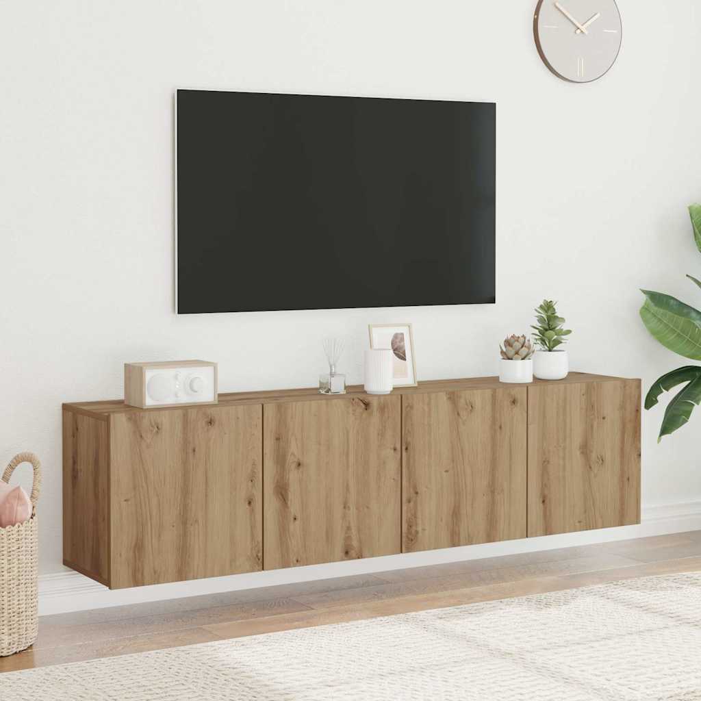 TV-Wandschränke 2 Stk. Artisan-Eiche 80x30x41 cm