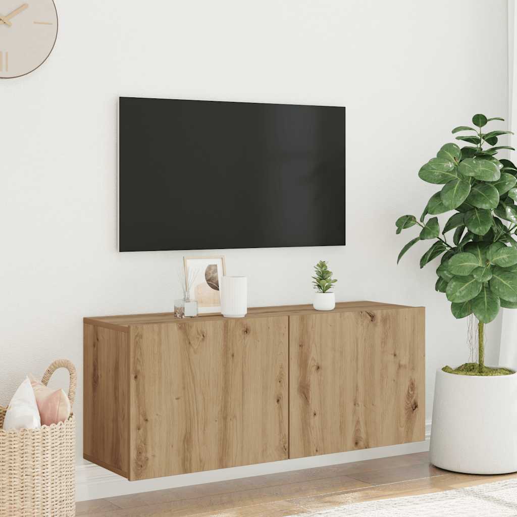 TV-Wandschrank Artisan-Eiche 100x30x41 cm