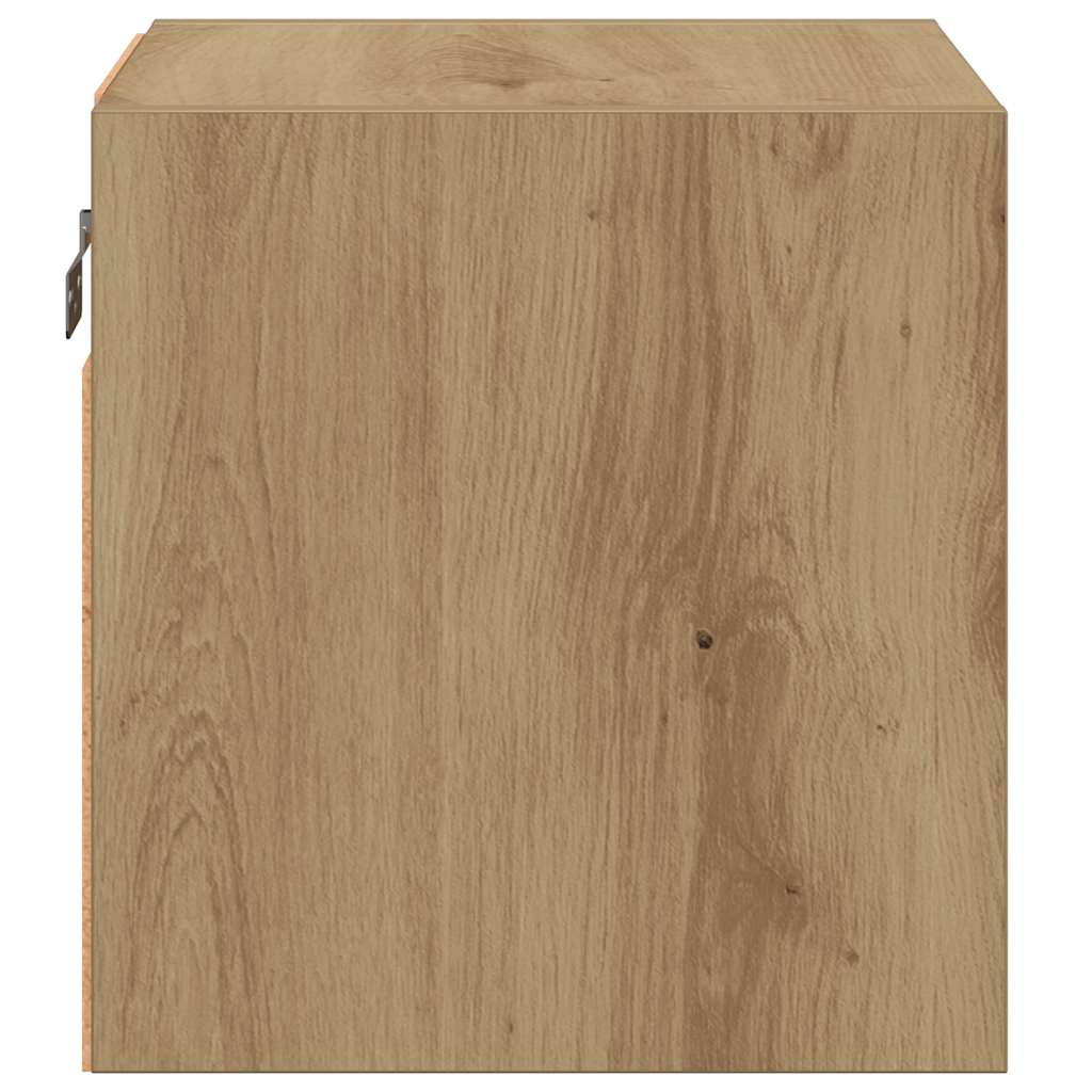 TV-Wandschrank mit LED-Leuchten Artisan-Eiche 30x28,5x30cm