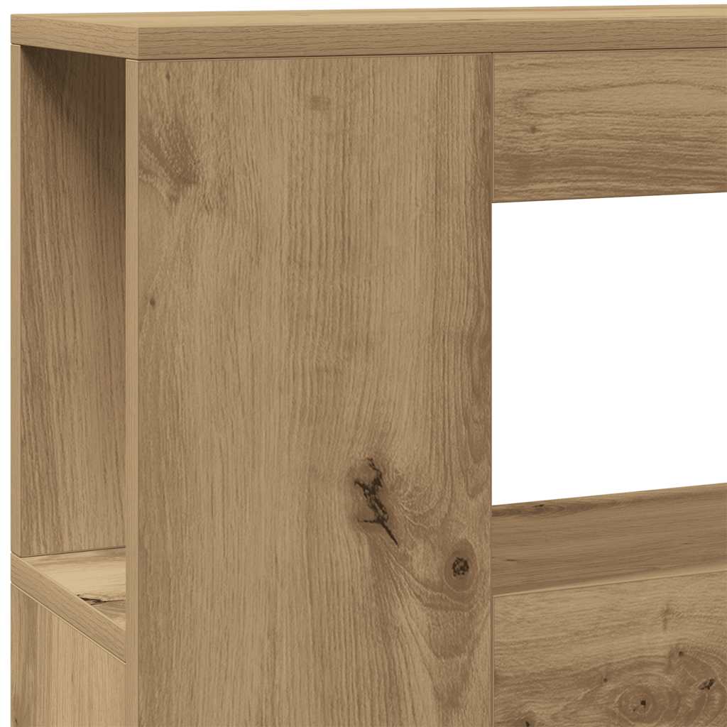 LED-Kopfteil Artisan-Eiche 100x18,5x103,5 cm Holzwerkstoff