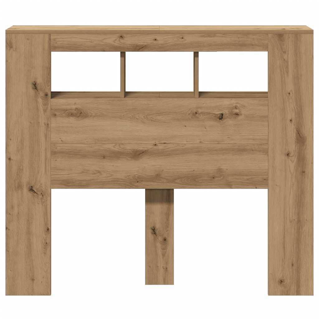 LED-Kopfteil Artisan-Eiche 120x18,5x103,5 cm Holzwerkstoff