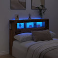 LED-Kopfteil Altholz-Optik 140x18,5x103,5 cm Holzwerkstoff
