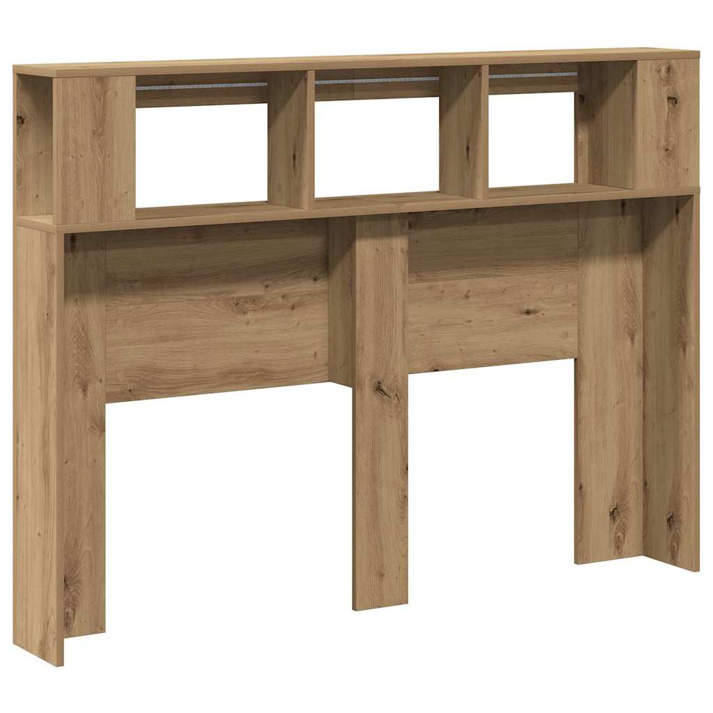 LED-Kopfteil Artisan-Eiche 140x18,5x103,5 cm Holzwerkstoff