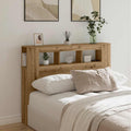 LED-Kopfteil Artisan-Eiche 140x18,5x103,5 cm Holzwerkstoff