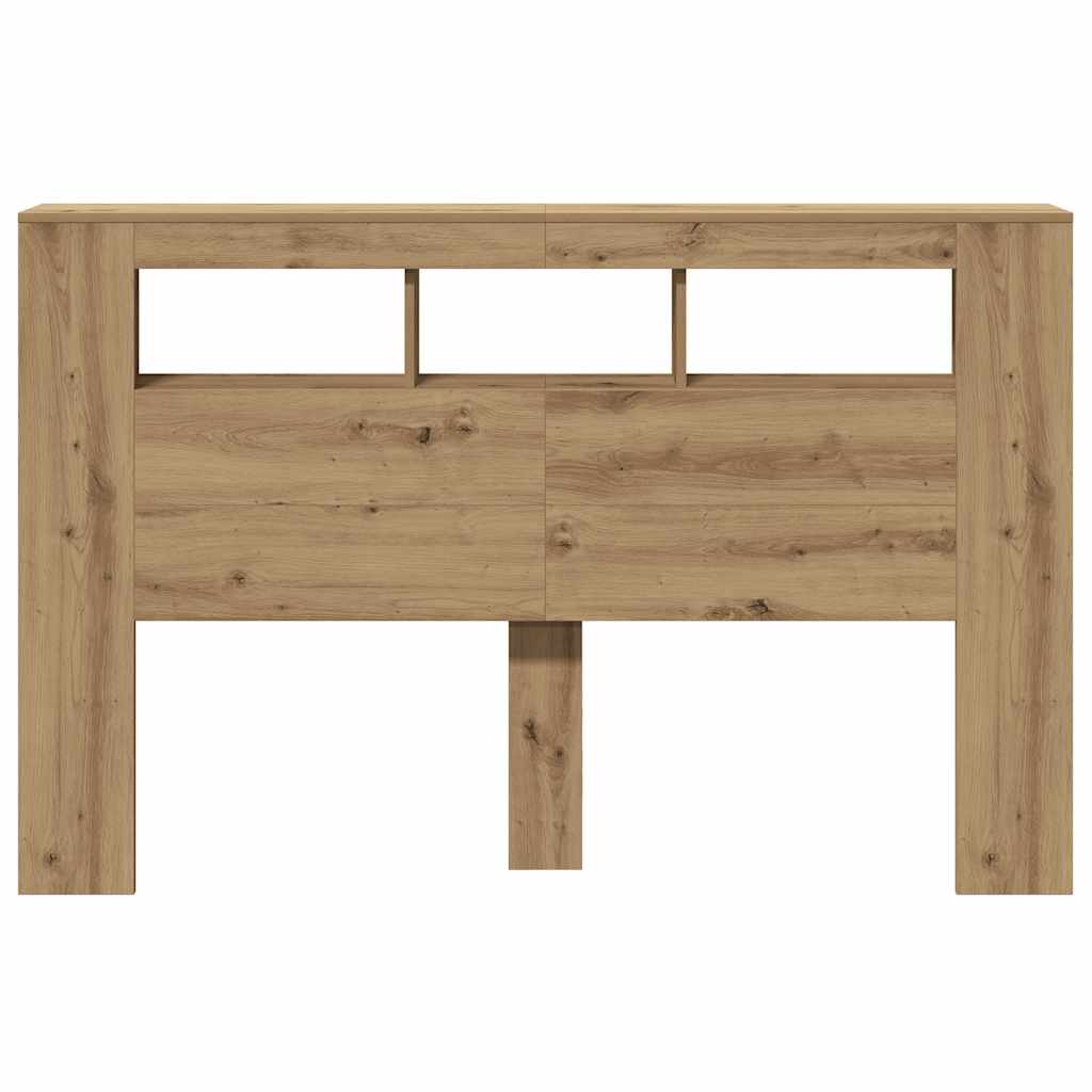 LED-Kopfteil Artisan-Eiche 160x18,5x103,5 cm Holzwerkstoff