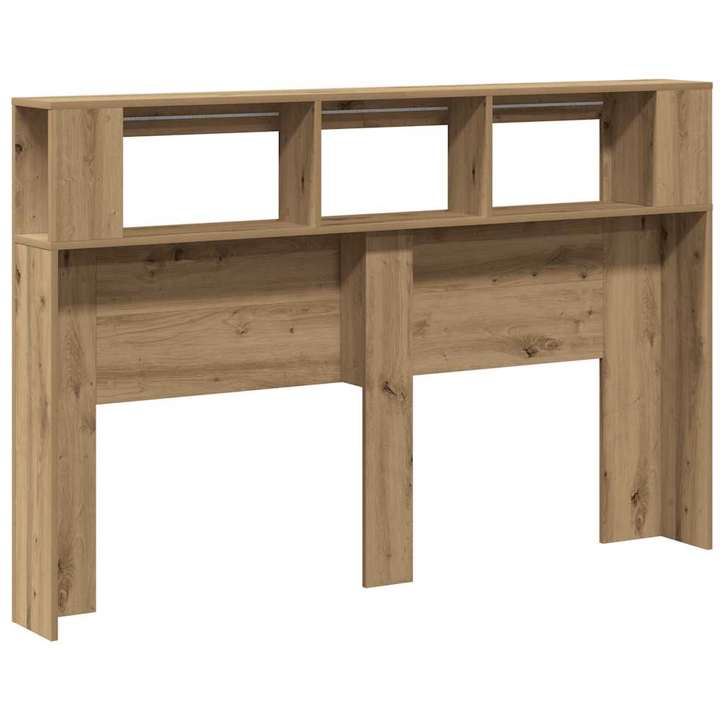 LED-Kopfteil Artisan-Eiche 160x18,5x103,5 cm Holzwerkstoff