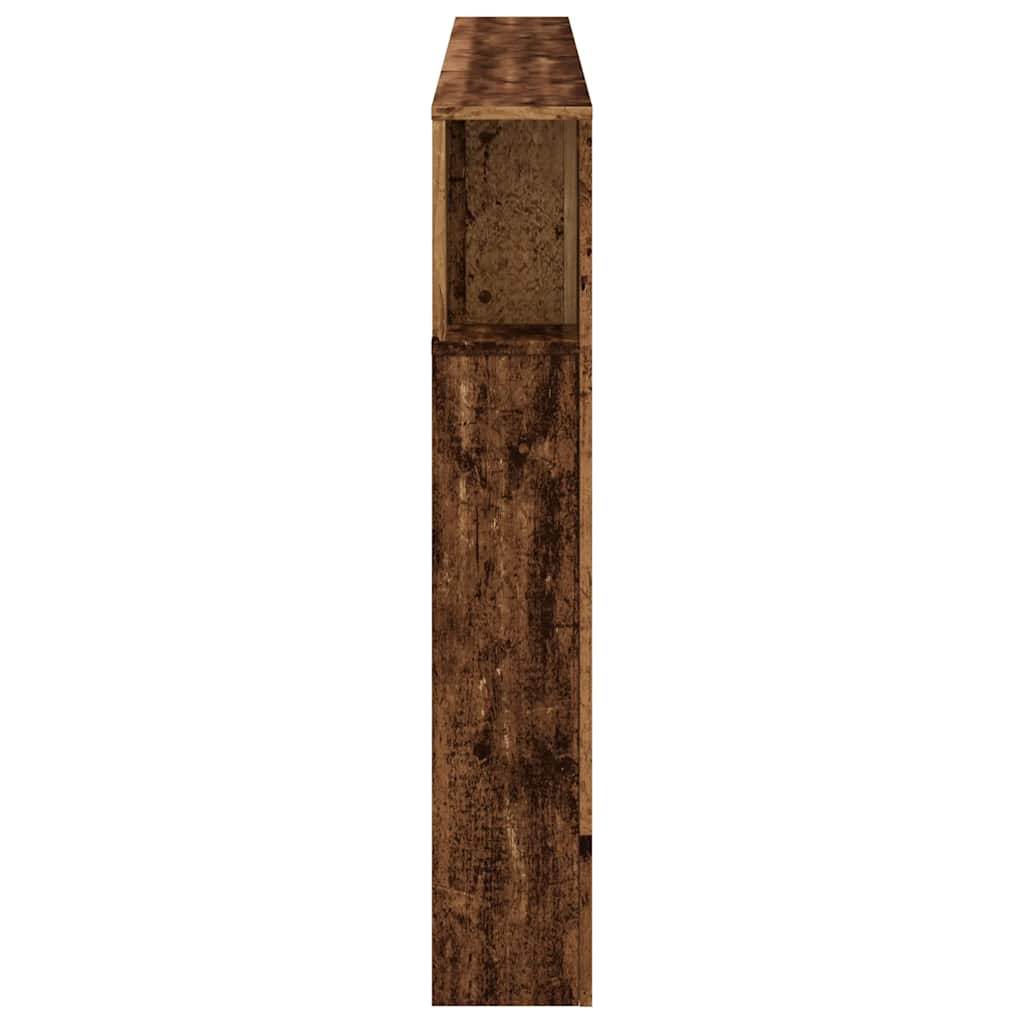 LED-Kopfteil Altholz-Optik 180x18,5x103,5 cm Holzwerkstoff