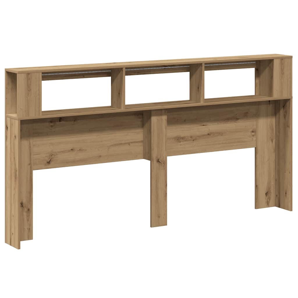 LED-Kopfteil Artisan-Eiche 200x18,5x103,5 cm Holzwerkstoff