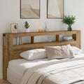 LED-Kopfteil Artisan-Eiche 220x18,5x103,5 cm Holzwerkstoff