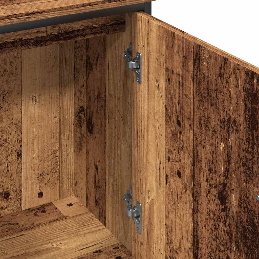 Waschbeckenunterschrank Altholz-Optik 80x30x60 cm Holzwerkstoff